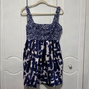 BB Dakota Silk Tie Dye Navy Dress size 4